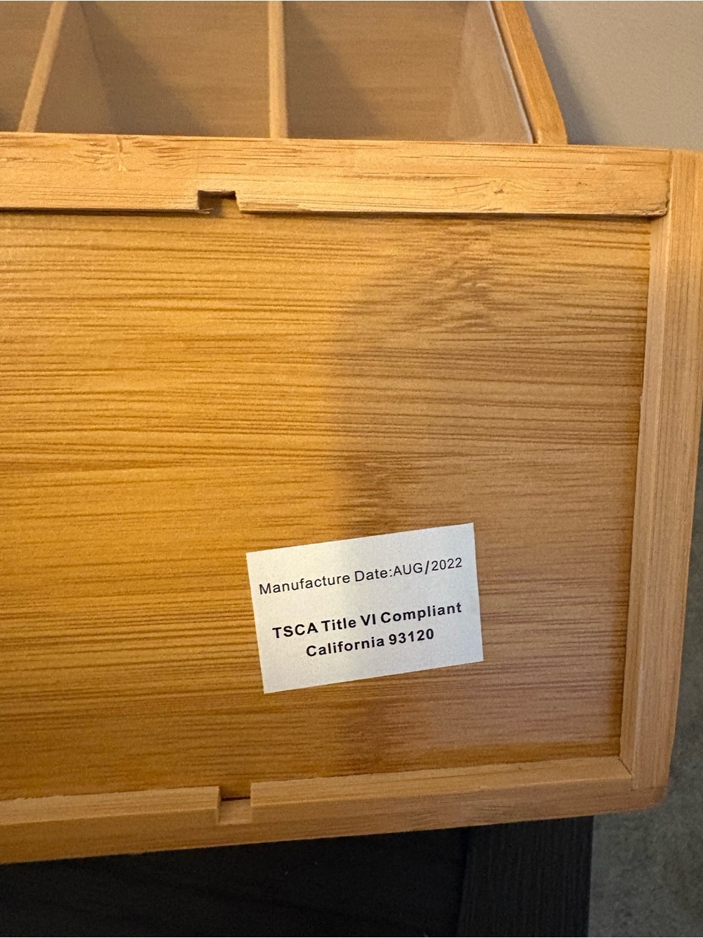 Bamboo Multi-Compartment Storage Drawer Organizer Great for Teabags ☕️ - Picture 7 of 7
